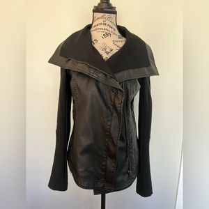 Blank NYC jacket with faux leather trim